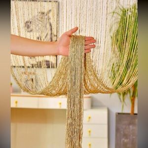 Elegant Gold String Curtain